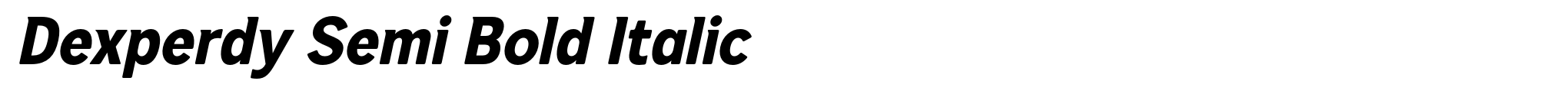 Dexperdy Semi Bold Italic image